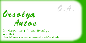 orsolya antos business card